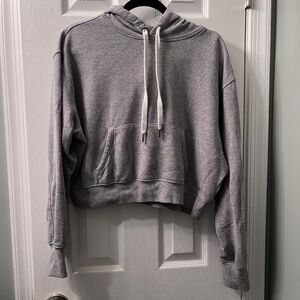 Prana Gray Heather Cozy Up Crop Hoodie